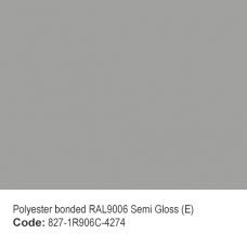 Polyester bonded RAL 9006 Semi Gloss (E)